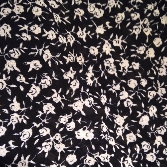 Black & White Floral Skort Dress/Romper - Vintage 1990s - Picture 4 of 4